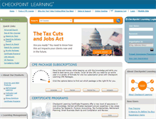 Tablet Screenshot of checkpointlearning.thomsonreuters.com